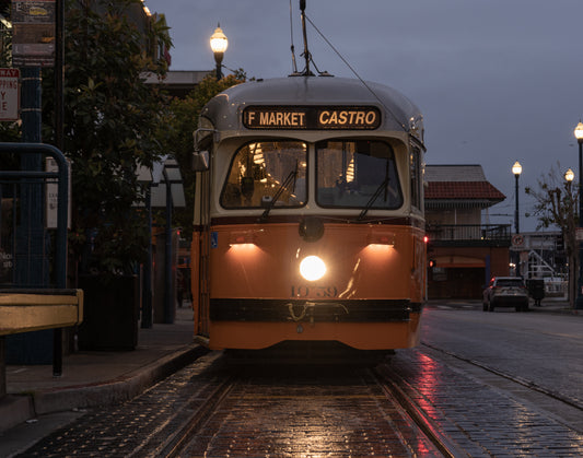 Train in the rain